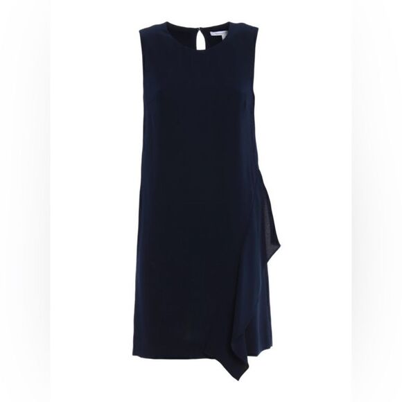 NWT Diane Von Furstenberg Vestido Corto Wyler Azul Oscuro Mini Black Dres Size 0 - Picture 6 of 12